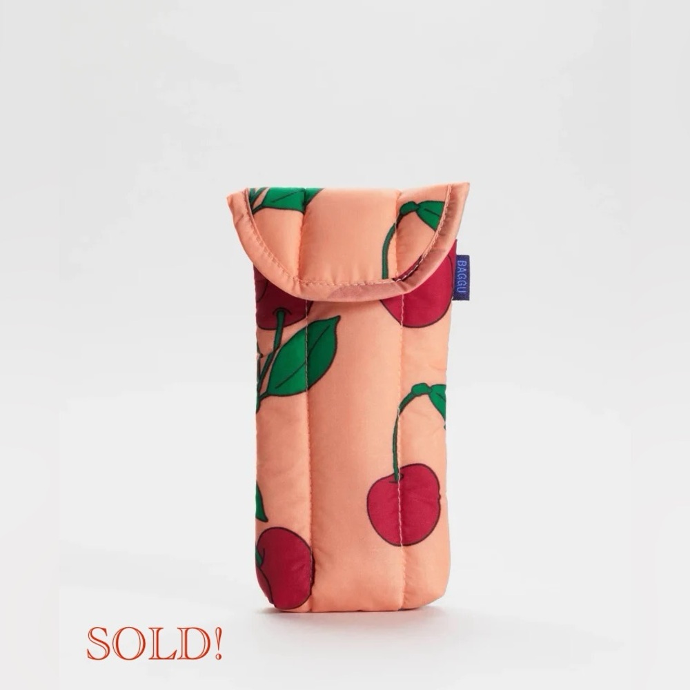 BAGGU Puffy Glasses Sleeve - Sherbet Cherry - Discontinued